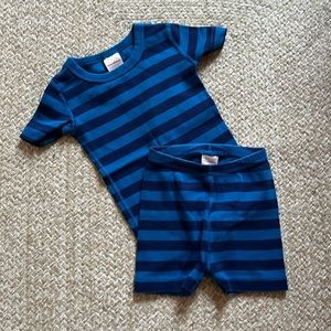 Hanna Andersson | Striped Short John Pajama Set | Size 85 (2T)